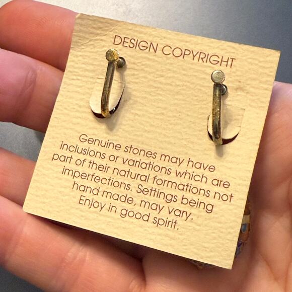 Vintage Museum of Jewelry SF Enamel Faberge Egg Earrings - Picture 5 of 6